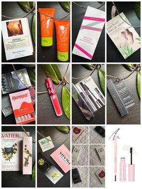 Beauty Bundle with NIB Kybrow Set in Ebony - Fragrance Samples, Lipstick, Etc.